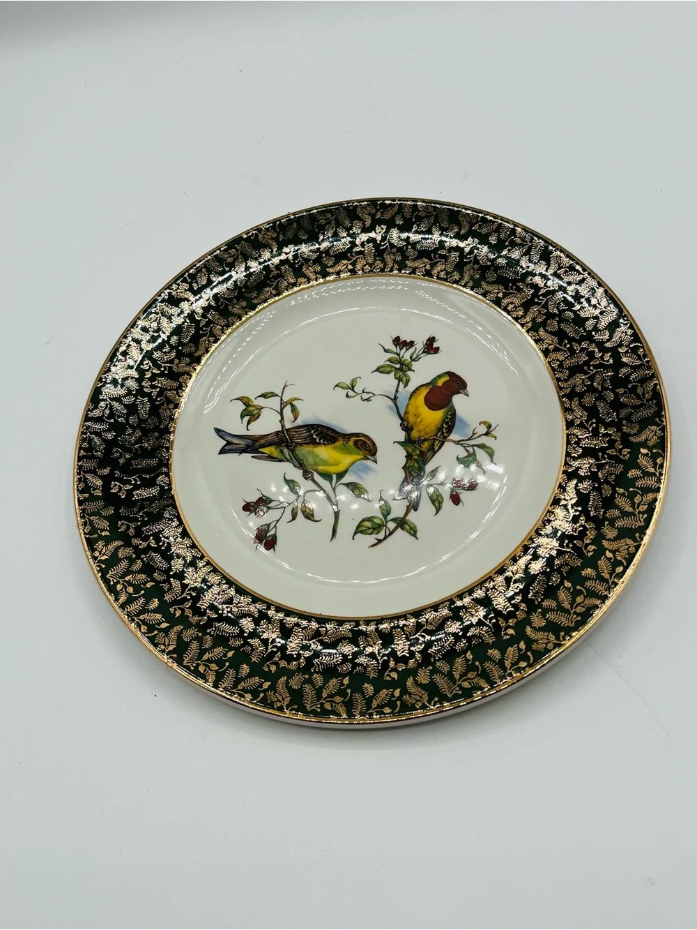 vintage decorative bird Wood & Sons England Plate D 10 Inches